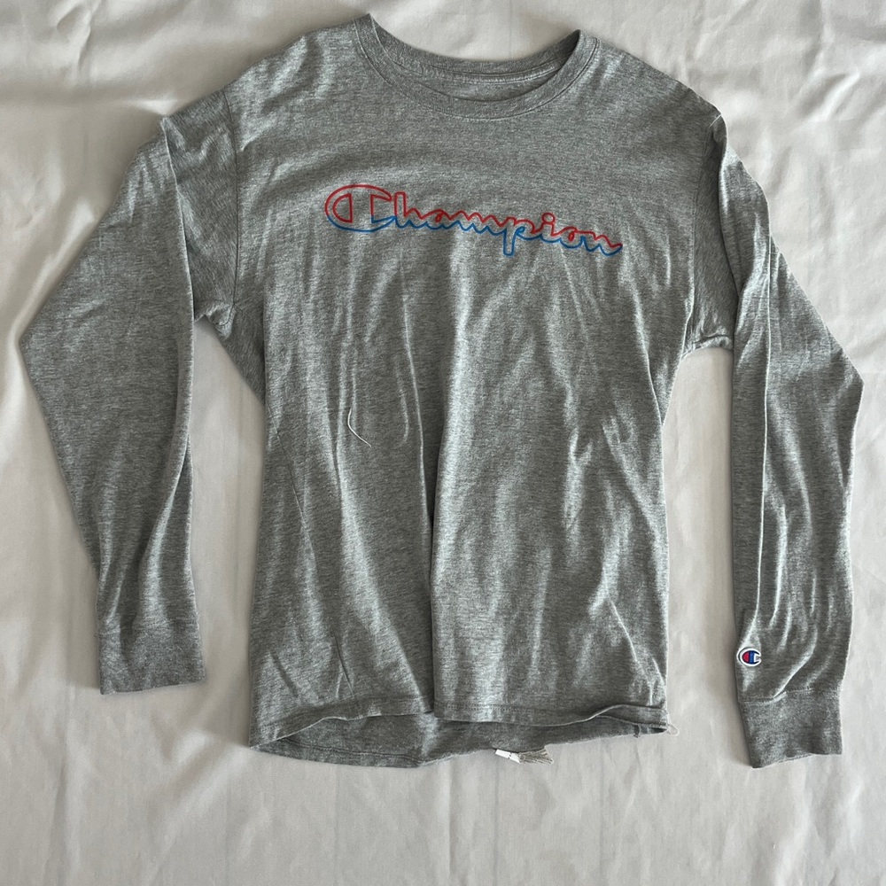 Champion Kids Heather Gray Long Sleeve Tee